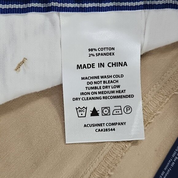 NEW Footjoy Pants Men's 38x34 Tan NWT Sueded Cotton Twill 5 Pocket Straight Leg - Picture 14 of 16